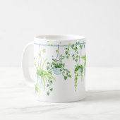 Mug Aquarelle plante Lady Nom personnalisé (Devant gauche)