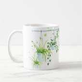 Mug Aquarelle plante Lady Nom personnalisé (Gauche)