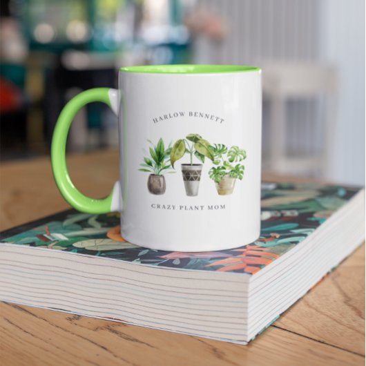Mug Aquarelle plante Lover Plantes | Monogramme