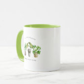 Mug Aquarelle plante Lover Plantes | Monogramme (Devant gauche)