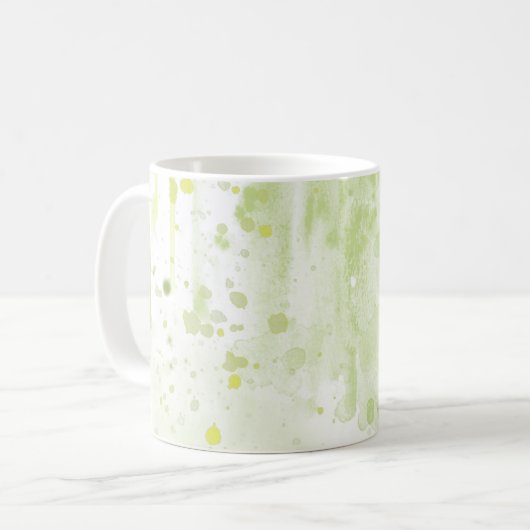 Mug Aquarelle Plaques Vert et Sage (Devant gauche)