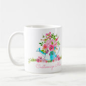 Mug Aquarelle Plutôt Rose Floral Personnalisable (Gauche)