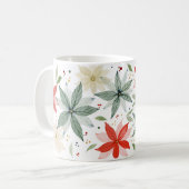 Mug Aquarelle Poinsettia (Devant gauche)
