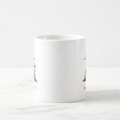 Mug Aquarelle Poinsettia & Winter Greenergie Monogramm (Centre)