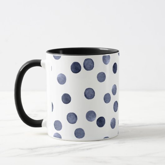 Mug Aquarelle . Point bleu (Gauche)