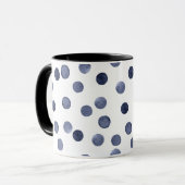 Mug Aquarelle . Point bleu (Devant gauche)