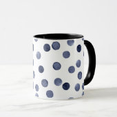 Mug Aquarelle . Point bleu (Devant droit)