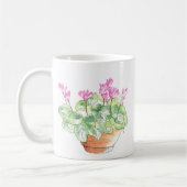Mug Aquarelle pointillée Cyclamen (Gauche)