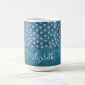 Mug Aquarelle Pois Messy - bleu et rose (Centre)