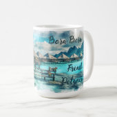 Mug Aquarelle Polynésie française Bora Bora Serenity | (Devant droit)