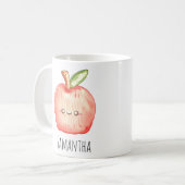 Mug Aquarelle pomme de fruits (Devant gauche)