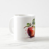 Mug Aquarelle Pomme Musique (Devant gauche)