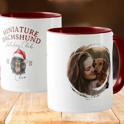 Mug Aquarelle Portrait pour animaux de compagnie Noël 