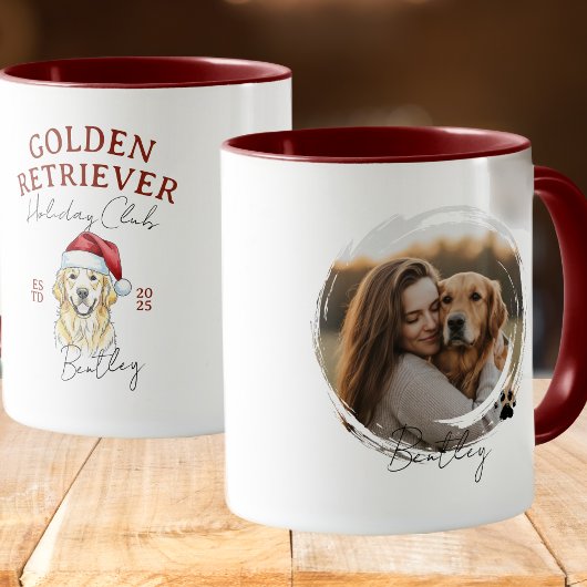 Mug Aquarelle Portrait pour animaux de compagnie Noël 