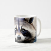 Mug Aquarelle Portrait Raccoon (Devant droit)