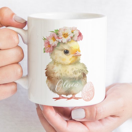 Mug Aquarelle Poulets et oeufs de Pâques Boug de Pâque
