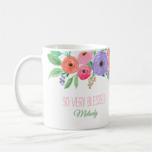 Mug Aquarelle printanière Floral Blessé sur mesure