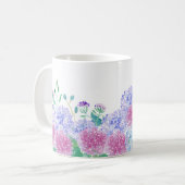 Mug Aquarelle Purple Et Bleu Hydrangeas (Devant gauche)