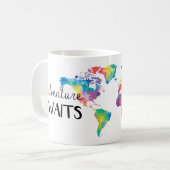 Mug Aquarelle que mon monde par Moda a illustrée (Devant gauche)