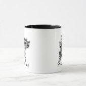 Mug Aquarelle Raccoon, Vélo, vélo meilleur papa (Centre)