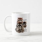 Mug Aquarelle Raccoons Ensemble nous faisons Family Qu (Gauche)