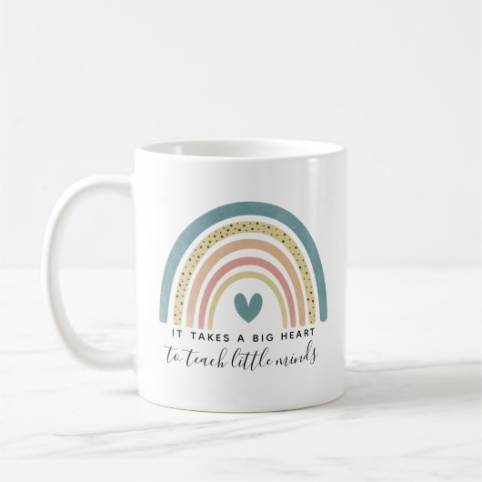 Mug Aquarelle Rainbow Appréciation de l'enseignant (Gauche)