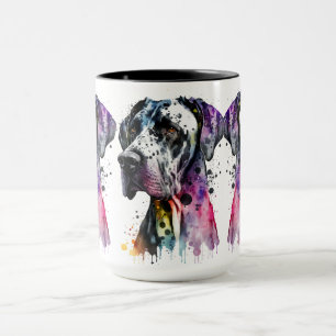 Mug Aquarelle Rainbow Great Dane
