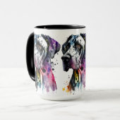Mug Aquarelle Rainbow Great Dane (Devant gauche)