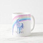 Mug Aquarelle Rainbow Unicorn (Devant droit)