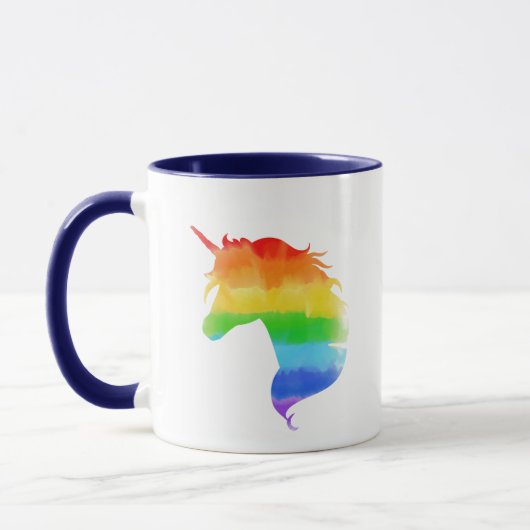 Mug Aquarelle Rainbow Unicorn (Gauche)