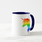 Mug Aquarelle Rainbow Unicorn (Devant droit)