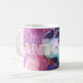 Mug Aquarelle Rainbow Whimsable Nom personnalisable (Devant gauche)