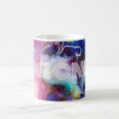 Mug Aquarelle Rainbow Whimsable Nom personnalisable (Centre)