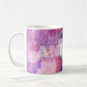 Mug Aquarelle Rainbow Whimsable Nom personnalisable (Gauche)