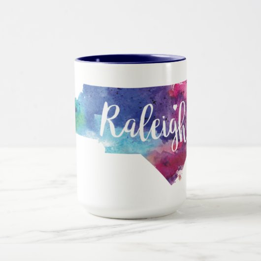 Mug Aquarelle Raleigh, la Caroline du Nord (Centre)