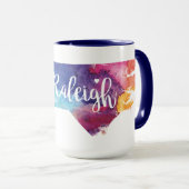 Mug Aquarelle Raleigh, la Caroline du Nord (Devant droit)