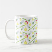 Mug Aquarelle Raquette Et Boules De Tennis De Noël (Gauche)