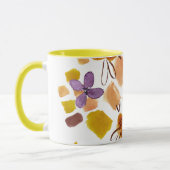 Mug Aquarelle Ressort Jaune Abeille Motif (Gauche)