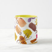 Mug Aquarelle Ressort Jaune Abeille Motif (Centre)