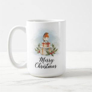Mug Aquarelle Robin Cadeaux Holly Joyeux Noël