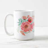 Mug Aquarelle, rose. (Gauche)