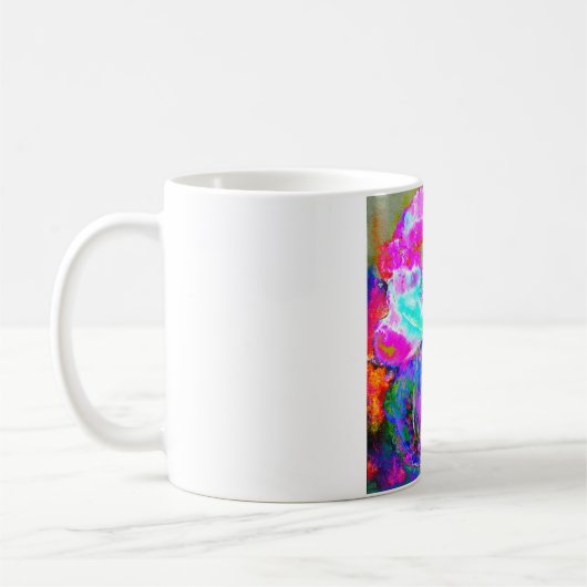Mug Aquarelle rose Abstraite (Gauche)