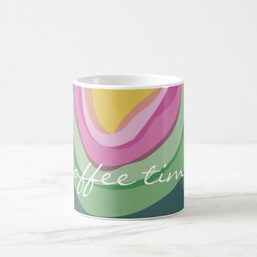 Mug Aquarelle rose Abstraite customisée (Centre)