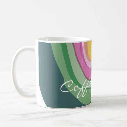 Mug Aquarelle rose Abstraite customisée (Gauche)
