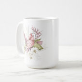 Mug Aquarelle rose Cockatoo Parrot (Devant gauche)