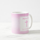 Mug Aquarelle rose communion (Devant droit)