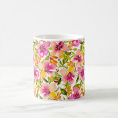 Mug Aquarelle rose et jaune serena Floral (Centre)