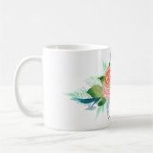 Mug Aquarelle rose et pourpre Florale (Gauche)