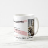 Mug Aquarelle rose Félicitations Graduate 2 Photo (Devant droit)