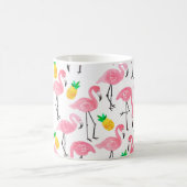 Mug Aquarelle rose flamant rose et ananas jaune (Centre)